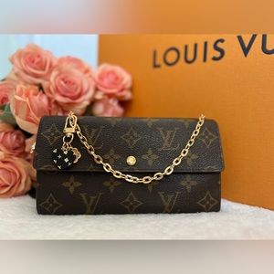 💯AUTHENTIC Louis Vuitton Long Bifold Portefeuille Sara Wallet/WOC